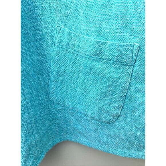 Toofan aqua blue 100% cotton tunic with pockets 2X - Picture 3 of 9
